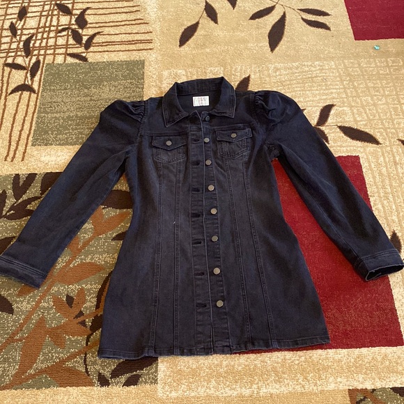 Tinseltown Juniors’ Puff-Sleeve Denim Dress - Picture 2 of 11
